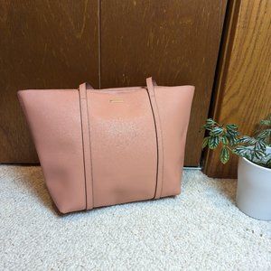 Vince Camuto Cross Grain Leather Tote Sweet Mango